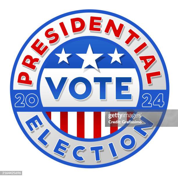 campaign button united states presidential election 2024 illustration - united states presidential election stock illustrations