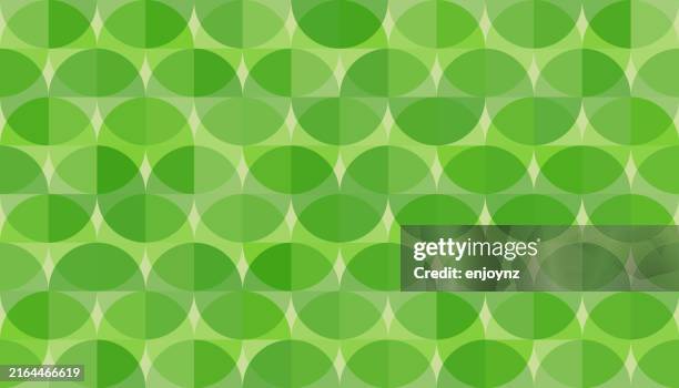 seamless retro abstract green shapes pattern background illustration - patch texture stock illustrations