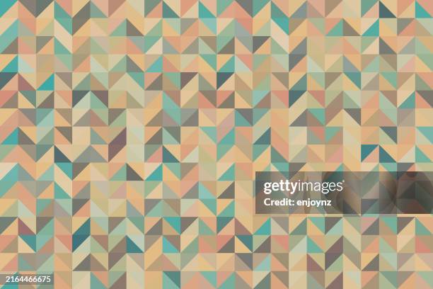 ilustraciones, imágenes clip art, dibujos animados e iconos de stock de fondo de formas abstractas retro en tonos tierra pastel apagados - cubismo