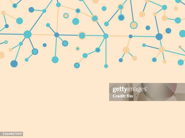 artificial intelligence ai tech connections abstract background - av node stock illustrations