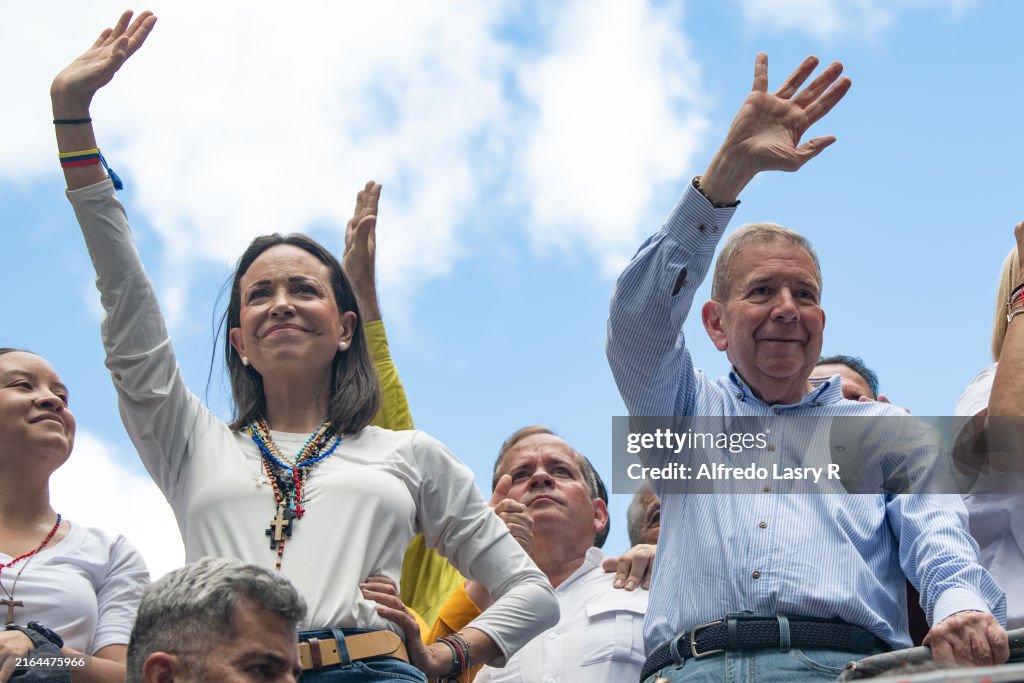 Opposition Supporters Protest Against The Re-Election Of Nicolas Maduro