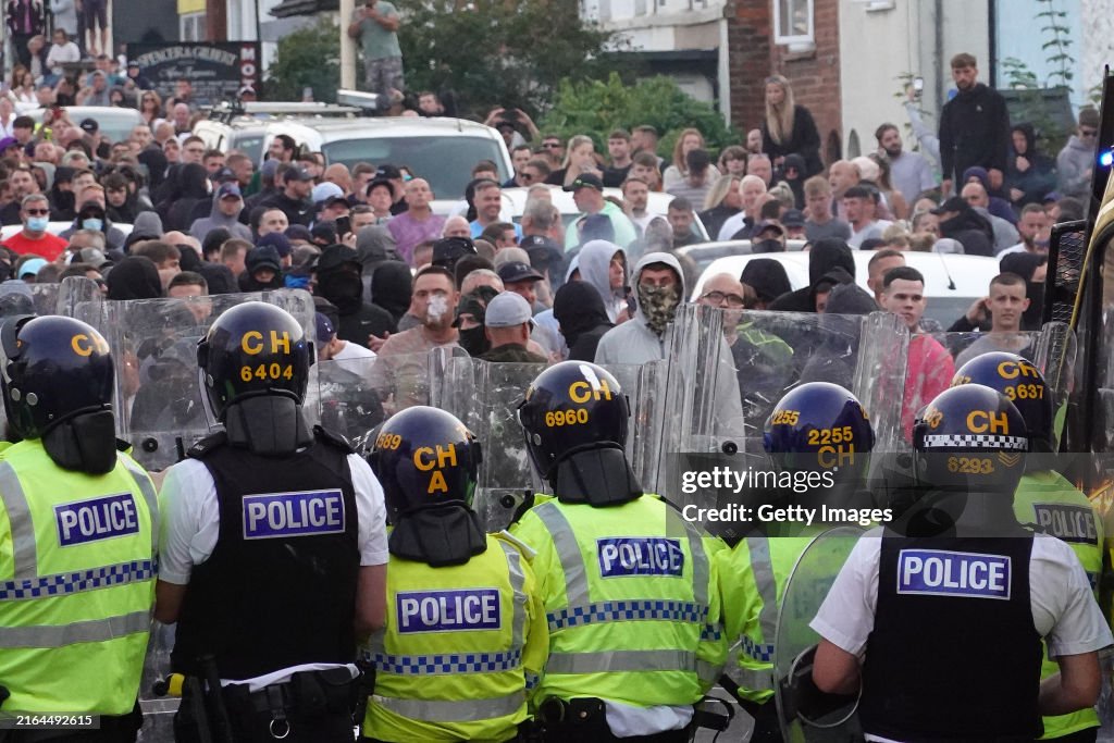 Protest In Southport Sparked By Rumours Of Stabbing Suspect's Identity