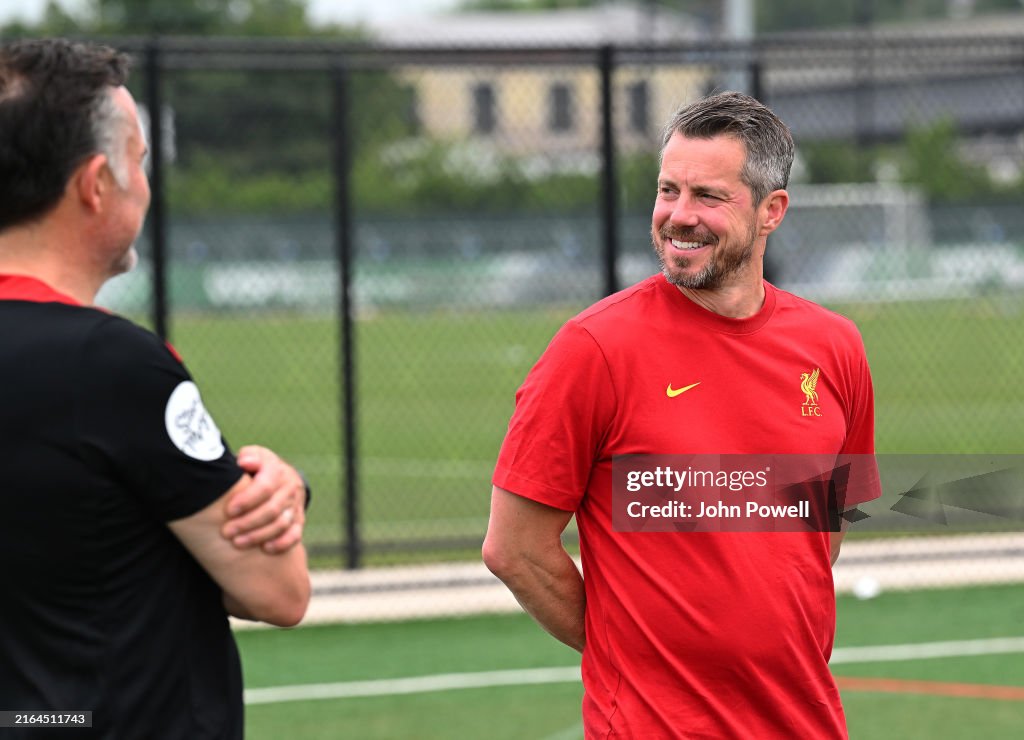 Liverpool FC Foundation's Legend's attending a Soccer clinic