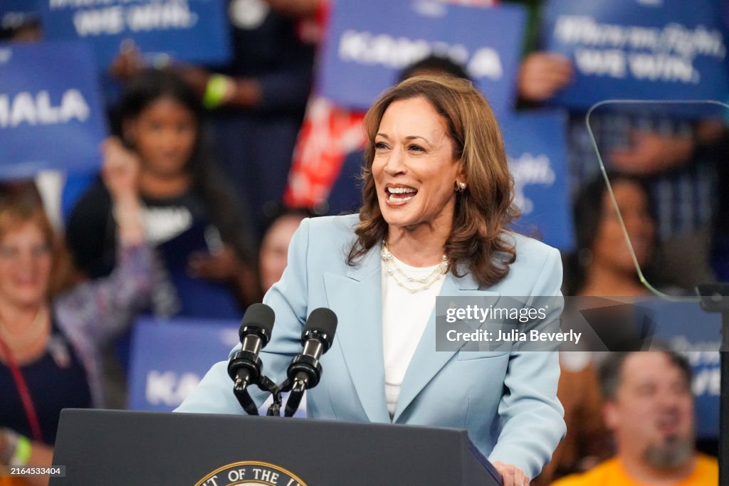 Megan Thee Stallion Attends Kamala Harris Campaign Rally In Atlanta