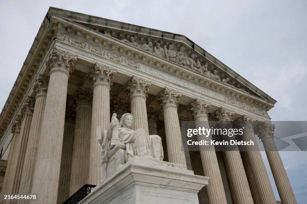 The U.S. Supreme Court is pictures on July 30, 2024 in Washington, DC. President Biden is calling for Supreme Court reforms including term limits for...
