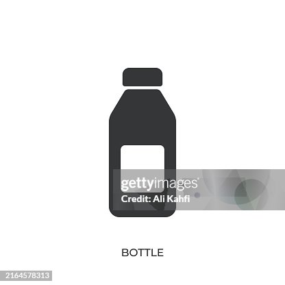 Bottle glyph solid icon. Solid icon that can be applied anywhere, simple, pixel perfect and modern style Bottle glyph solid icon. Solid icon that can be applied anywhere, simple, pixel perfect and modern style