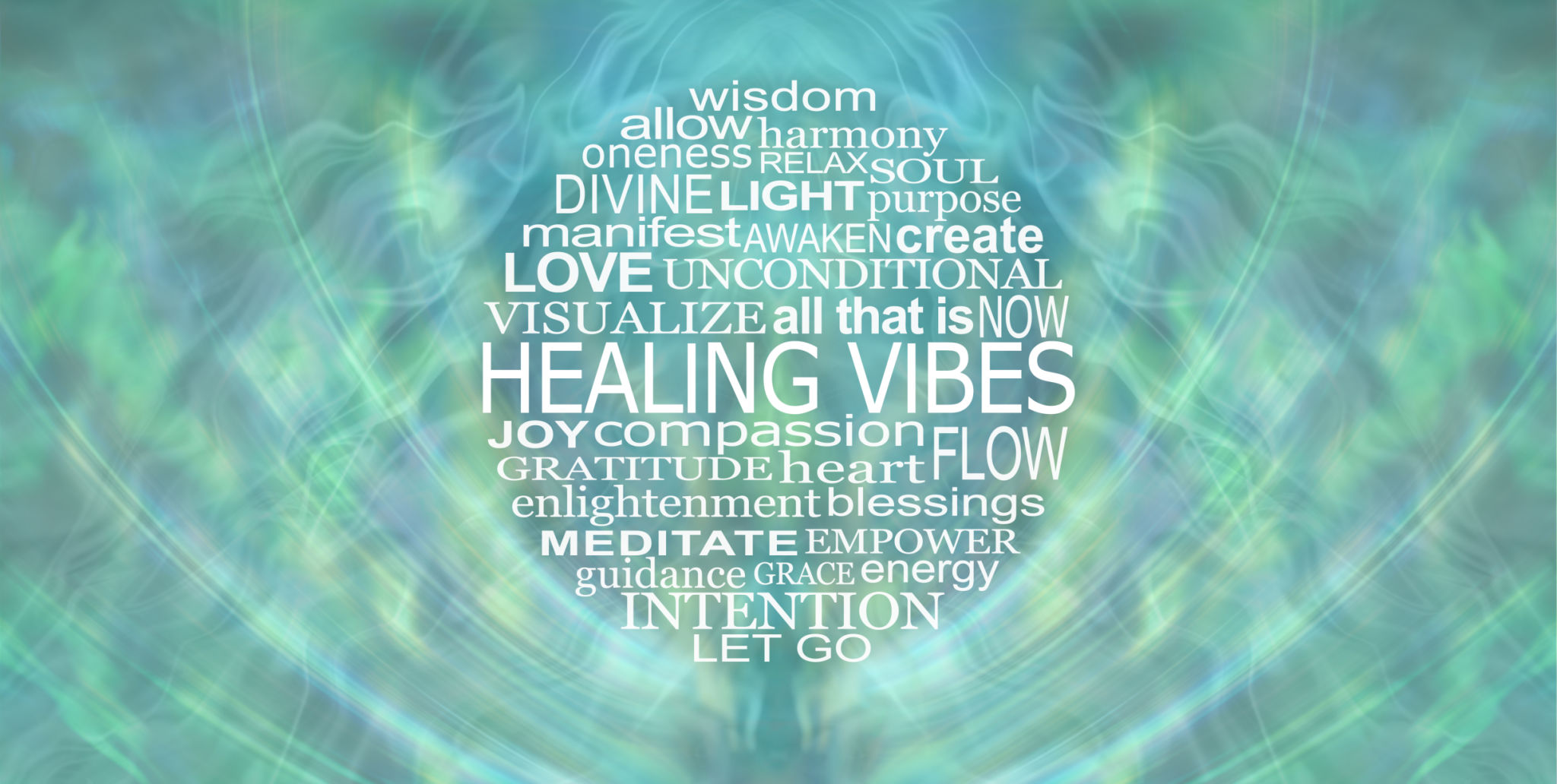 Healing Vibes Word Cloud Wall Art Healing Vibes Word Cloud Wall Art