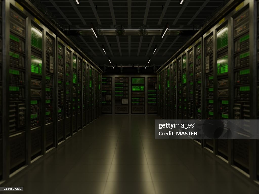Data Center With Rows Of Server Racks High-Res Stock Photo - Getty Images