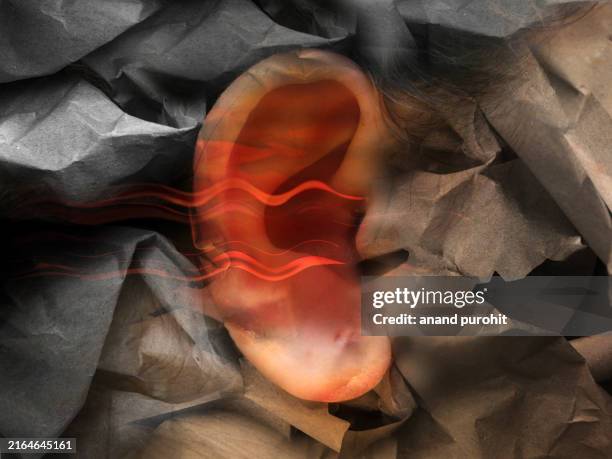 tinnitus - ringing in ears - radiation stock pictures, royalty-free photos & images