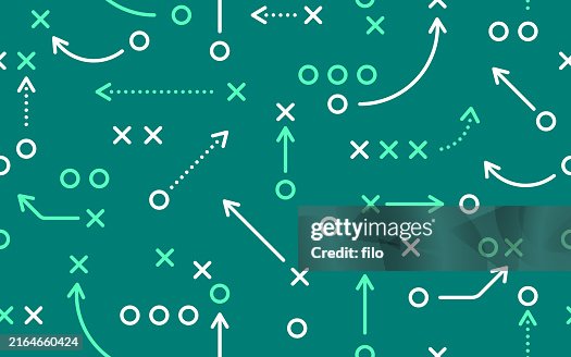 Seamless Football Play Diagram Background Seamless Football Play Diagram Background
