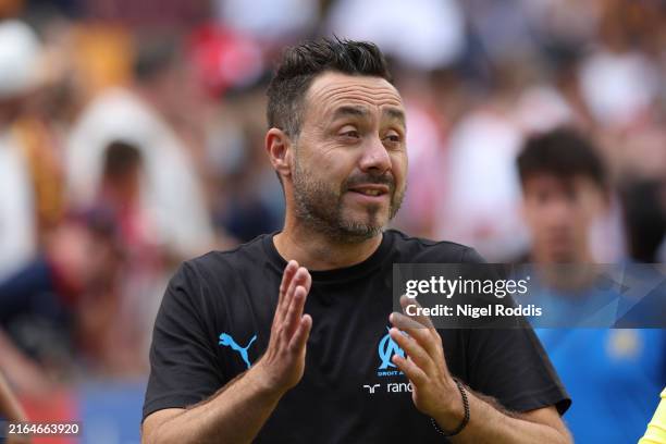 Roberto De Zerbi manager of Olympique Marseille during the pre-season friendly match between Sunderland and Olympique Marseille at University of...