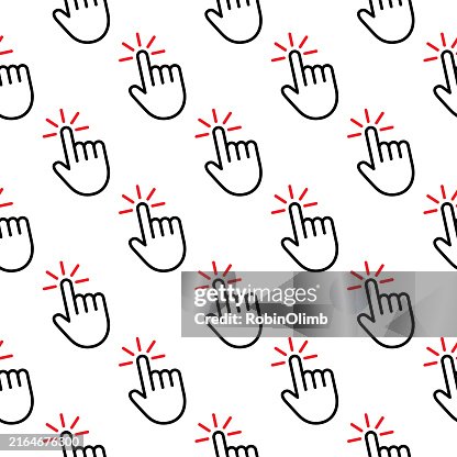 Finger Selecting Hand Seamless Pattern High-Res Vector Graphic - Getty ...