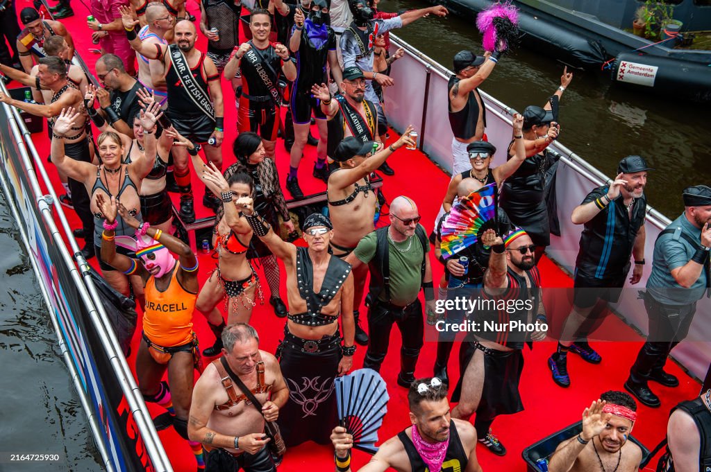 Pride Canal Parade Held In Amsterdam.