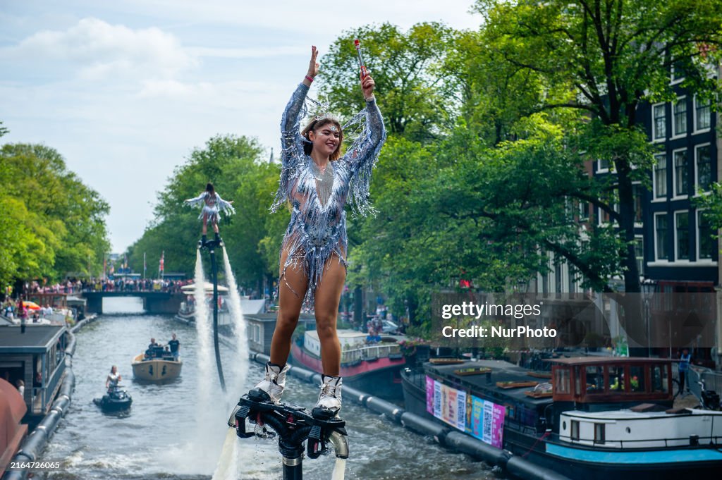 Pride Canal Parade Held In Amsterdam.