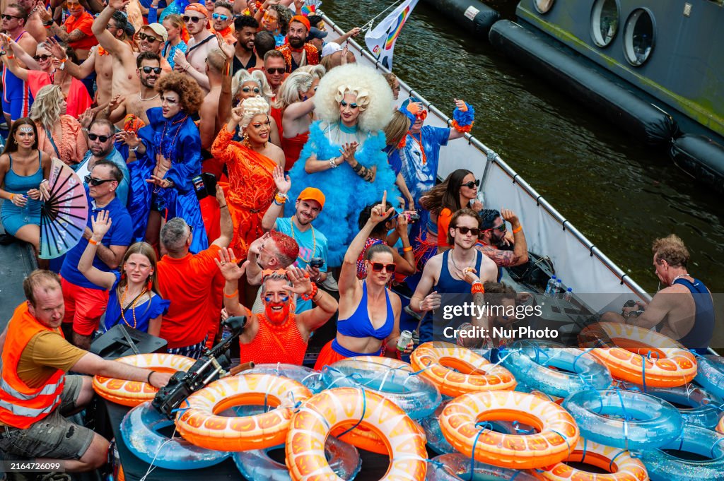 Pride Canal Parade Held In Amsterdam.