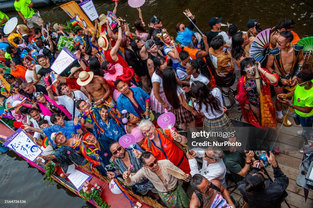 Pride Canal Parade Held In Amsterdam.