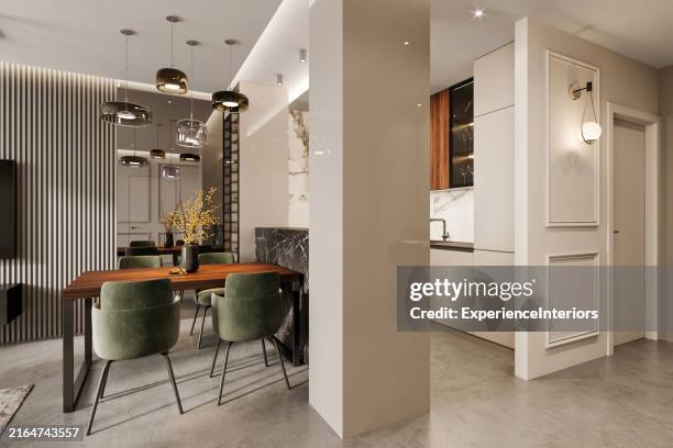 modern apartment interior - corner stock pictures, royalty-free photos & images