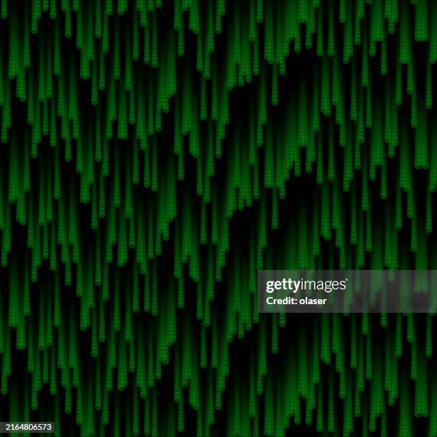 green abstract falling pattern of semi transparent dots - green matrix background stock illustrations