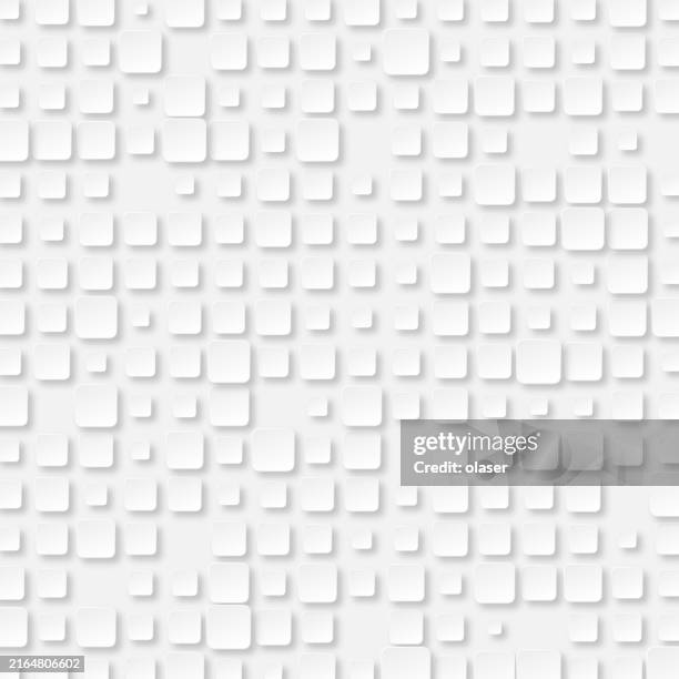 Grid Pattern Of 3d Square Shapes With Rounded Corners And Soft Shadows ...