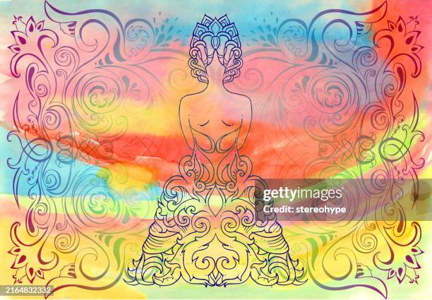 emotional queen - aztec pattern stock illustrations