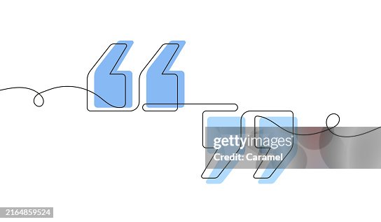 Quotation Mark Continuous Line Icon Quotation Mark Continuous Line Icon