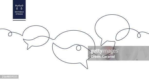 illustrazioni stock, clip art, cartoni animati e icone di tendenza di icona a linea continua del fumetto - disegno a tratto continuo