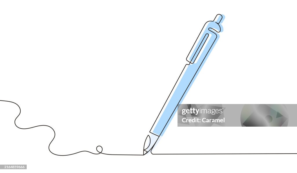 Pen Signature Continuous Line Icon