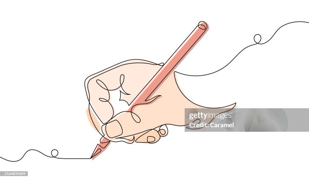 Signing Contract Continuous Line Icon