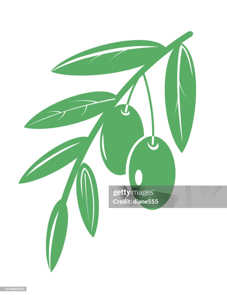 Silhouette Olive Branch On A Transparent Background