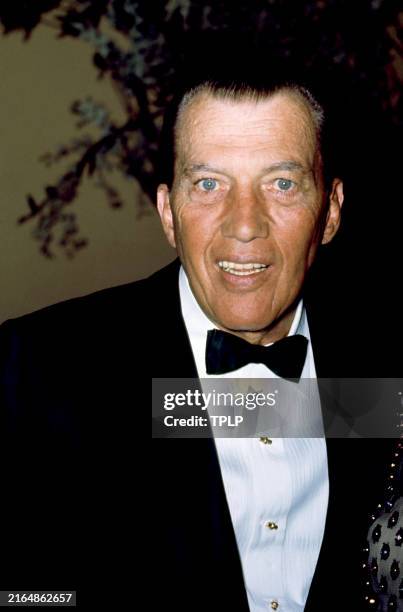 American television host Ed Sullivan attends an unspecified event in New York, New York, circa 1970.