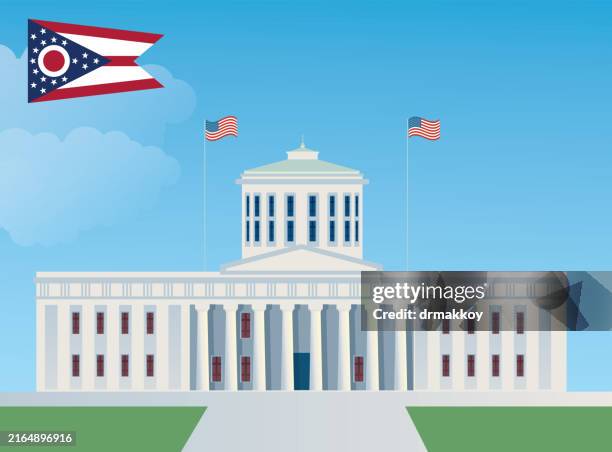 ohio statehouse - ohio statehouse stock illustrations