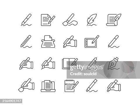 Writing and Drawing Icons Writing and Drawing Icons