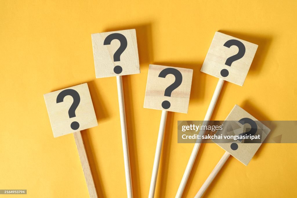 Question Mark Suign Question Mark Symbol On Wooden Sign High-Res Stock Photo - Getty Images