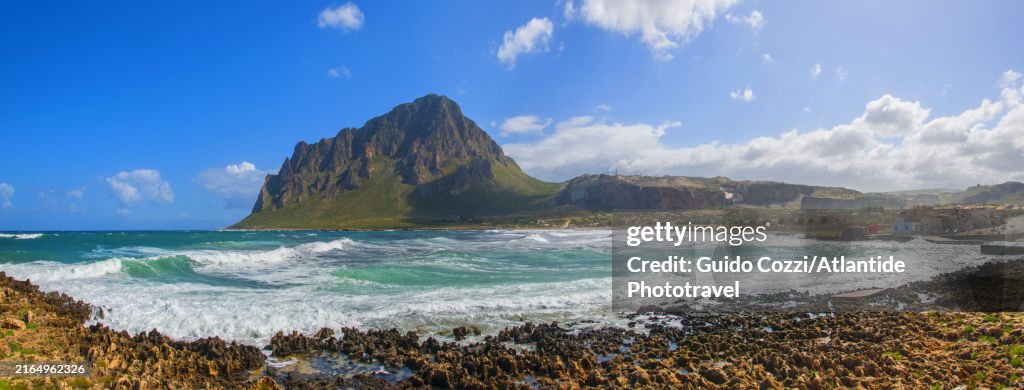 Sicily, View of Custonaci and Monte Cofano
