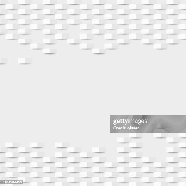 copy space and 3d pattern of half cubes casting shadow - origami crane stock illustrations