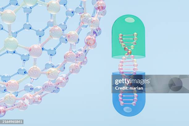 concept of drug molecular structure - nanotechnologie photos et images de collection