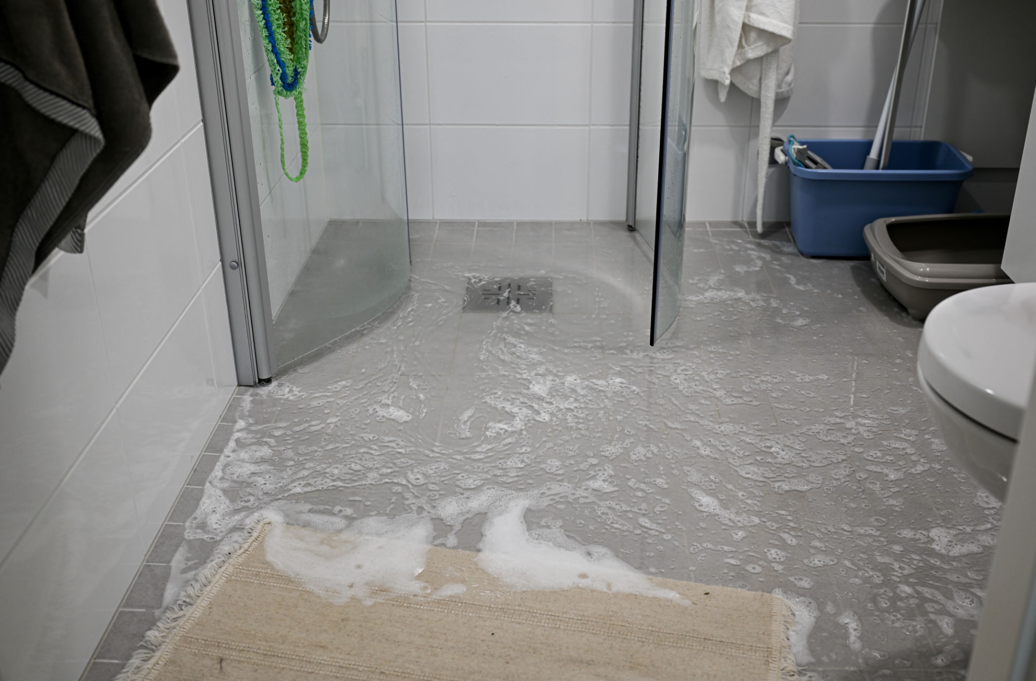 overflowing toilet