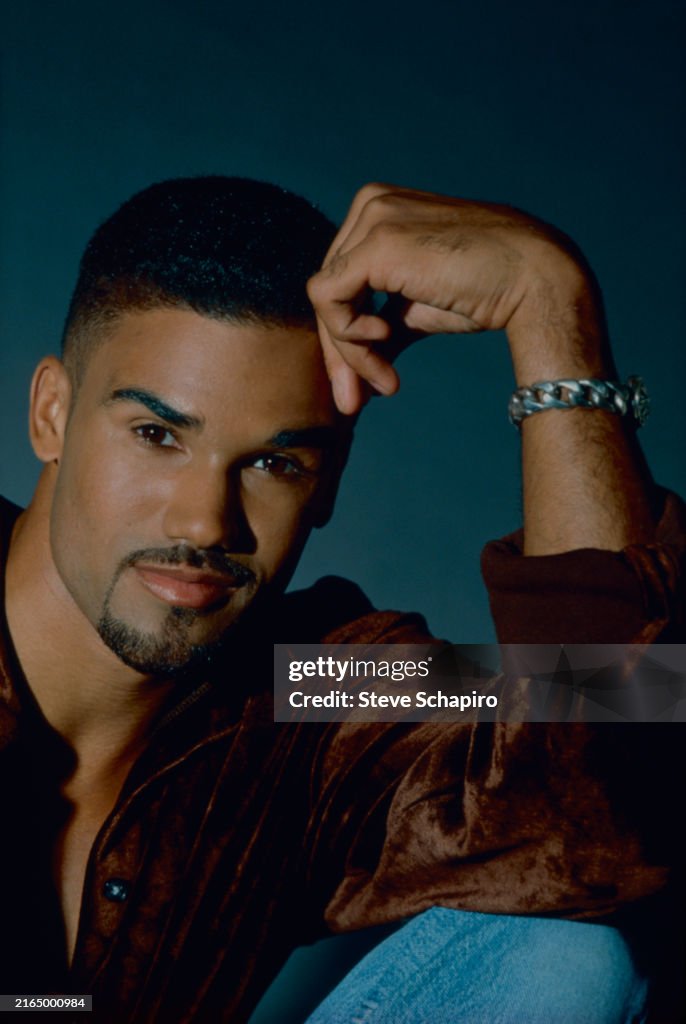 Portrait of American actor Shemar Moore, Los Angeles, California, mid ...