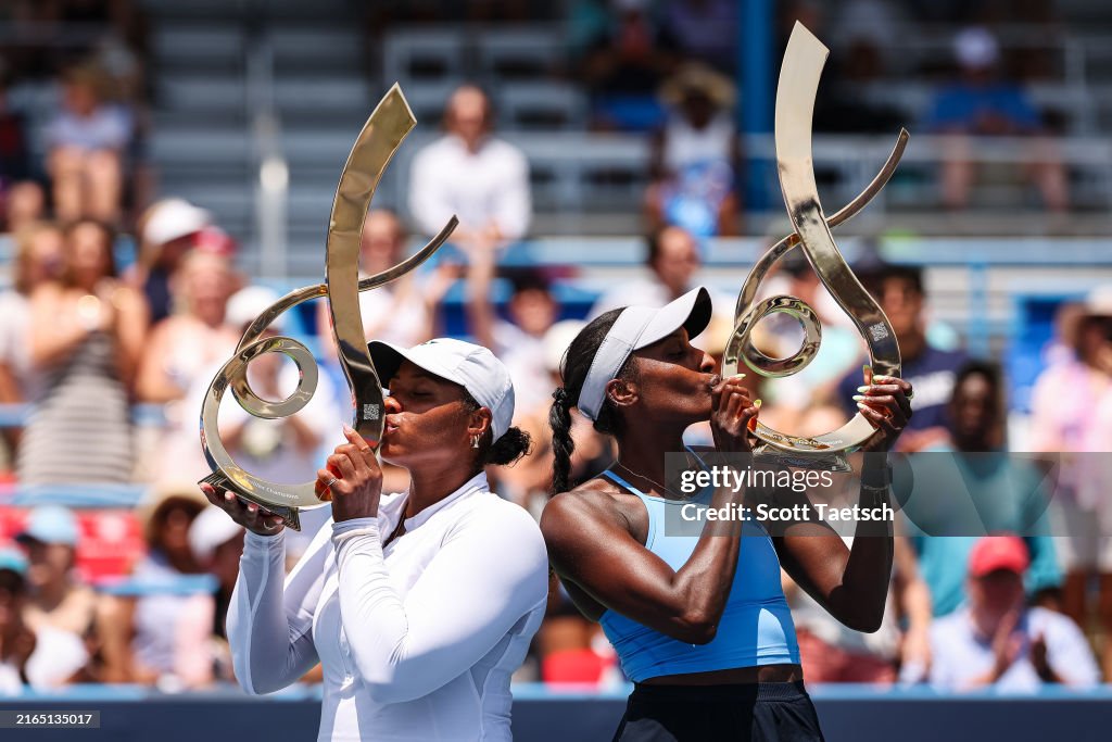 Taylor Townsend and Asia Muhammad of the United States pose with the ...