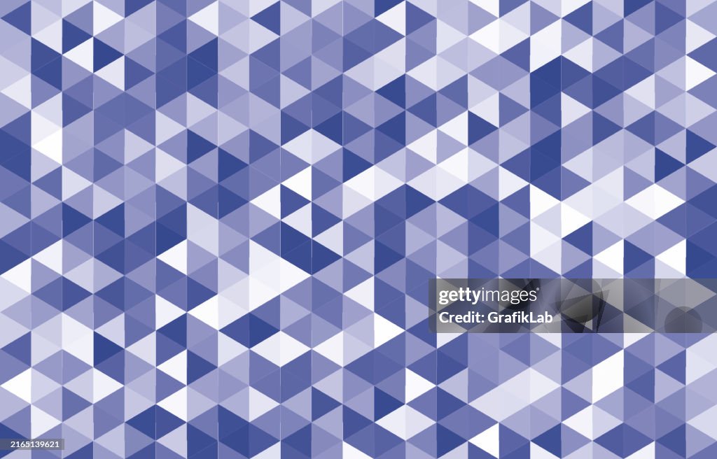 Abstract Blue Geometric Pattern with Triangular Shapes