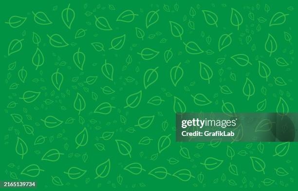 seamless green leaf pattern background for nature designs - horticulture background stock illustrations