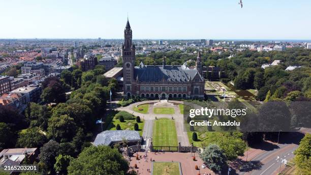View of International Court of Justice as Turkiye submitted a declaration to the UN's highest court saying that it is joining South Africa's genocide...
