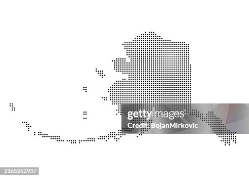 Alaska map dots shape. Vector Alaska map dots shape. Vector