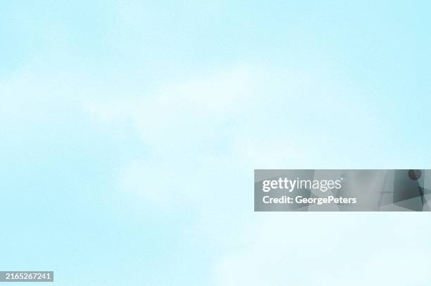 stipple illustration of cumulus clouds - muted colors stock illustrations