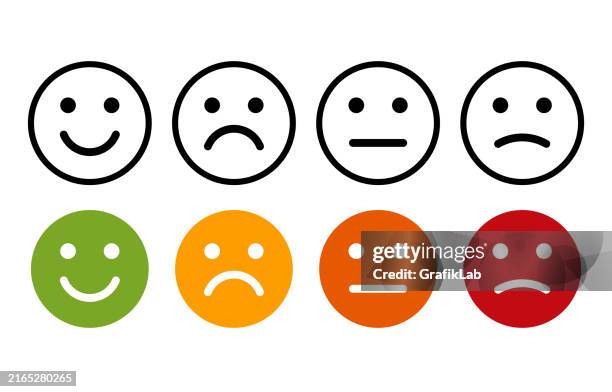 ilustrações de stock, clip art, desenhos animados e ícones de set of emoji faces showing various emotions - cliente irritado