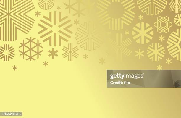 modern gold holiday snowflake shape background - nature patterns top stock illustrations