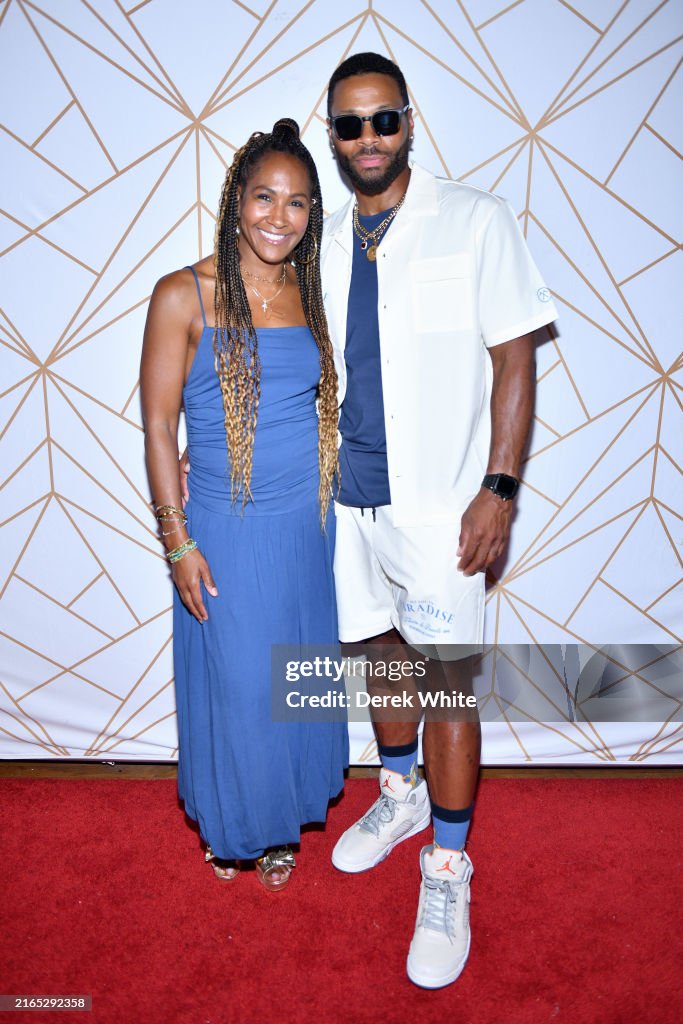 Karon Riley Bears Terri J. Vaughn and Karon Joseph Riley attend Karon Joseph Riley's ...