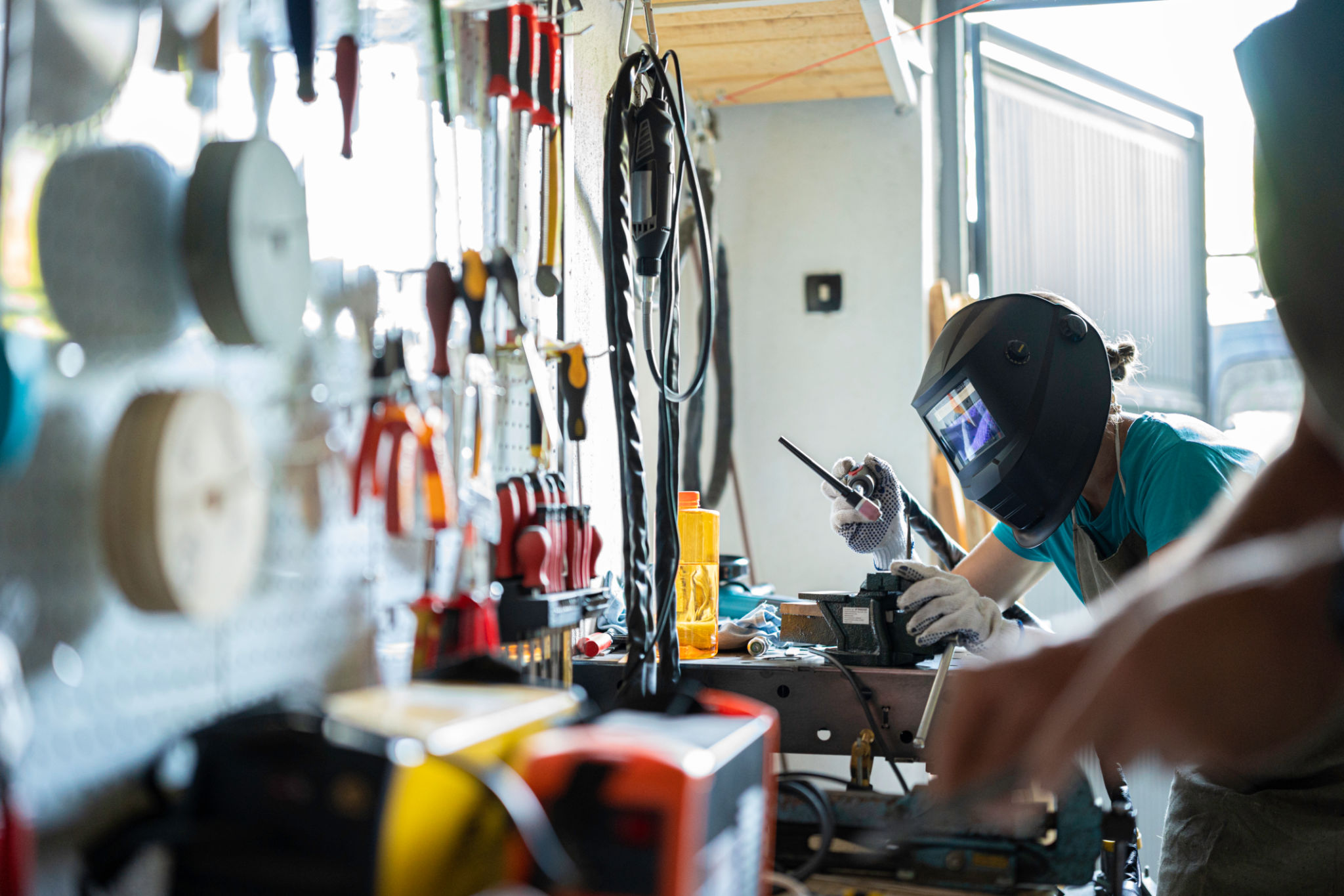 artist welding