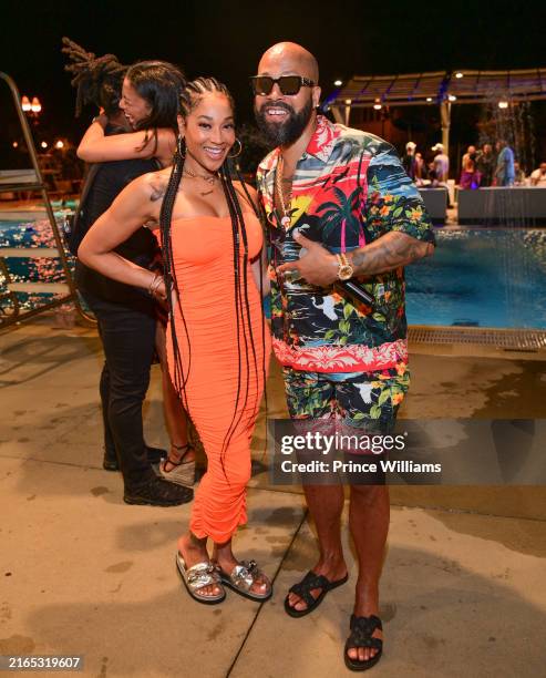 Mimi Faust and Kenny Burns attend No Ordinary Love Event at Piedmont Park on August 3, 2024 in Atlanta, Georgia.