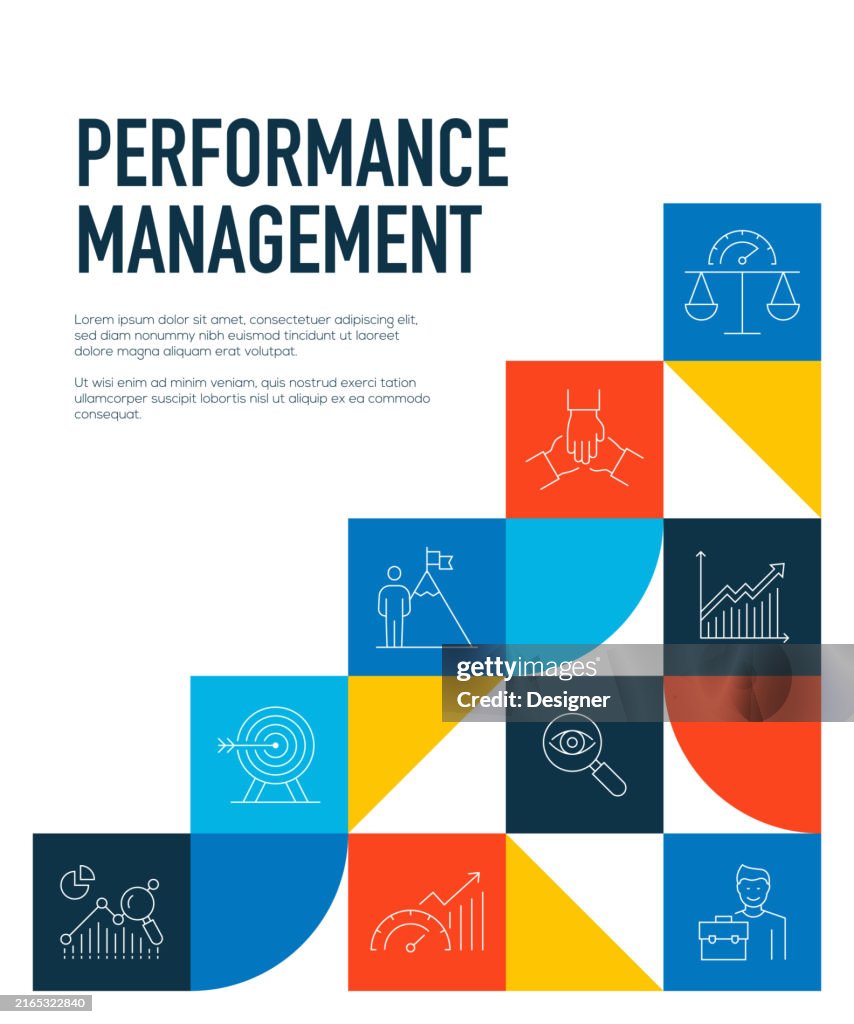 Performance Updates Banner Performance Management Related Line Style Banner Design For Web Page ...